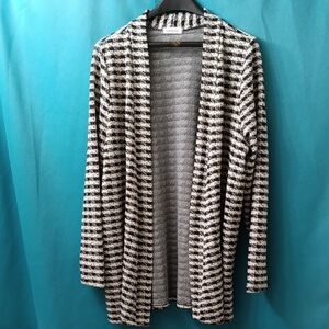 Espresso Monochrome Knit Cardigan